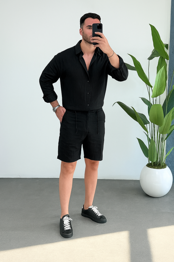 Men's Cloud Linen Short Set