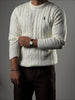 Classic Polo Cable Sweater